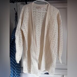 SEZANE crème open front sweater NWOT never worn